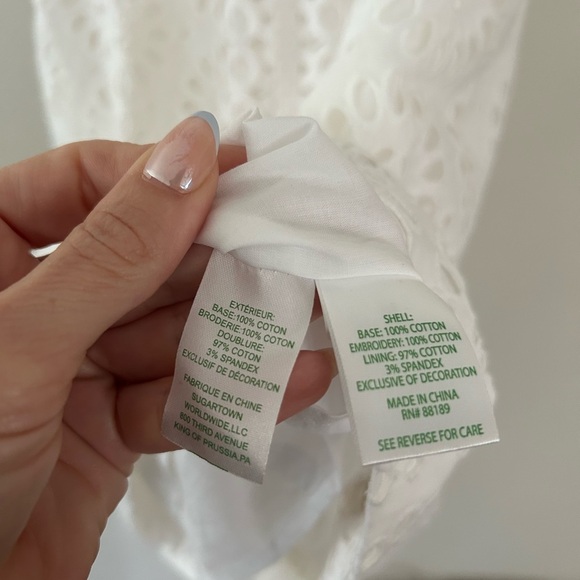 Lilly Pulitzer White Pinwheel Eyelet Shelli Cotton Dress Size 8 - Picture 6 of 10